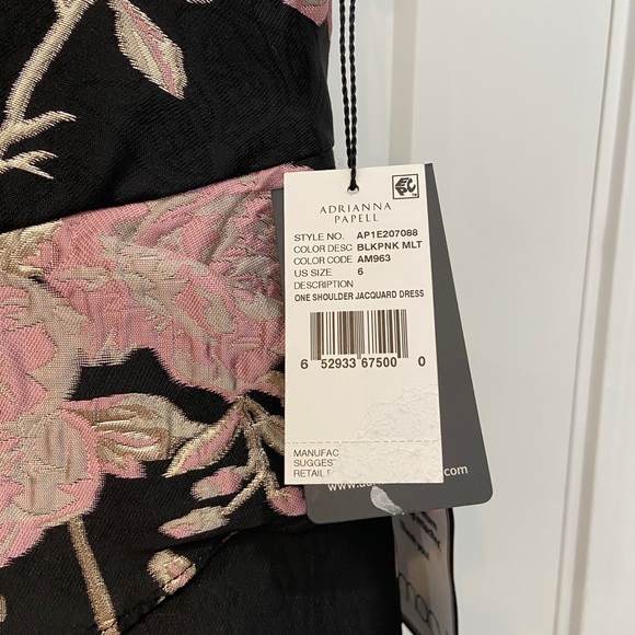 One shoulder jacquard dress, NWT, size 6 - Picture 4 of 4